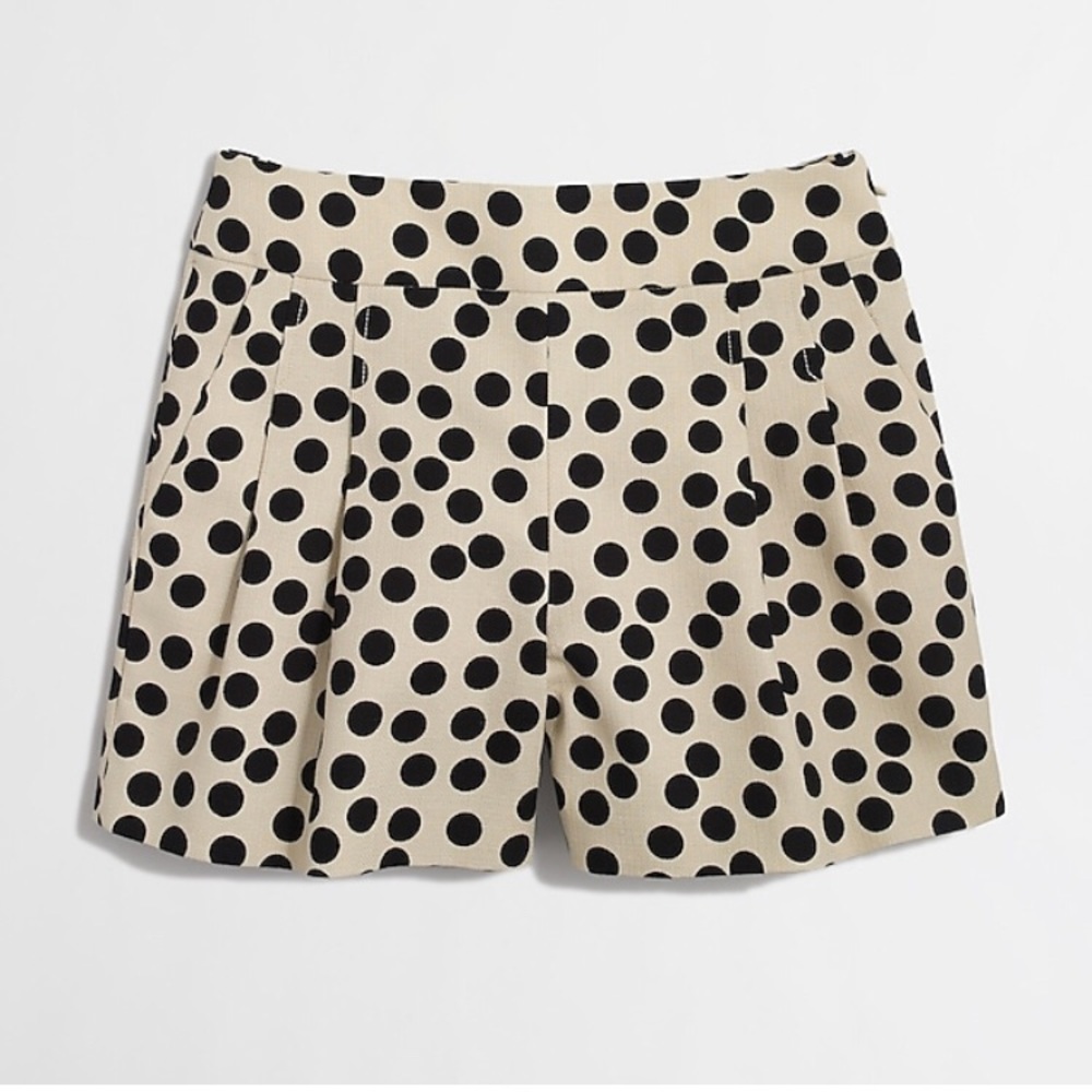 J. Crew Factory Black Polka Dot Tan Shorts💕